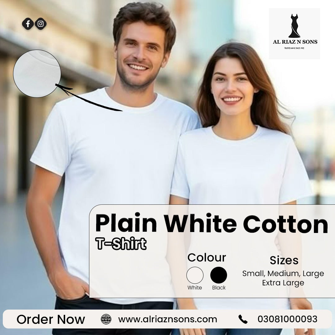 "Pure comfort, everyday style. Our essential Plain Cotton Tees"
