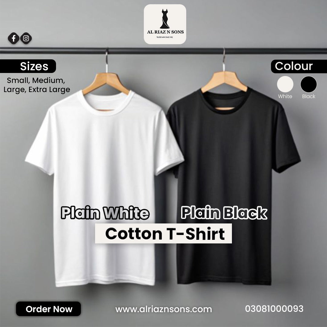 The ultimate duo. ⚫⚪ Our black and white cotton tees: timeless style, everyday comfort.